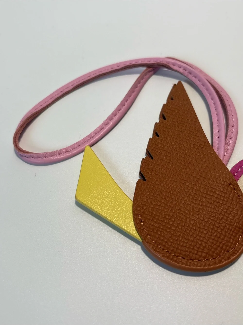 Hermes Petit H Bird Bag Charm Leather Multicolor Birdie